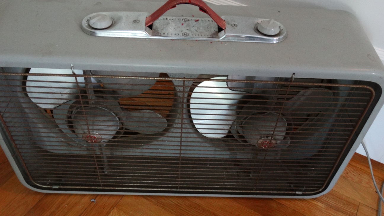 Vintage GE Automatic Double Window Fan