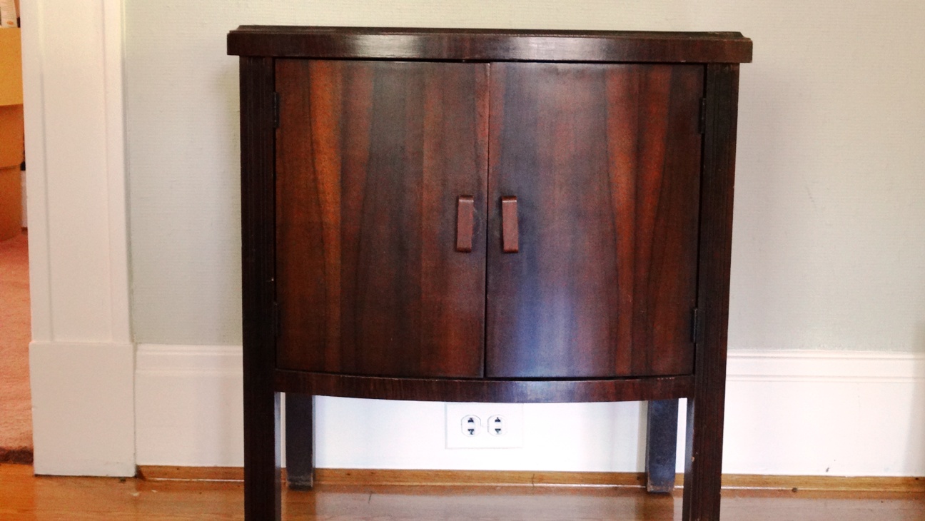 Vintage Record Cabinet and 78 rpm Records