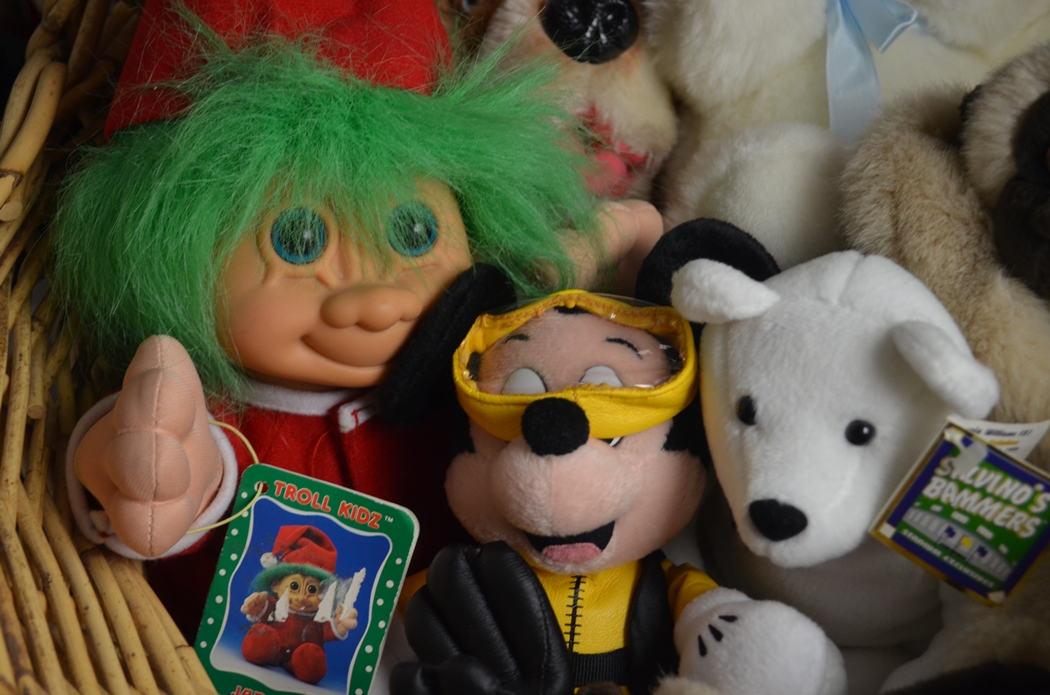 Two Baskets of Vintage Beanie Babies and other Stuffed Toys
