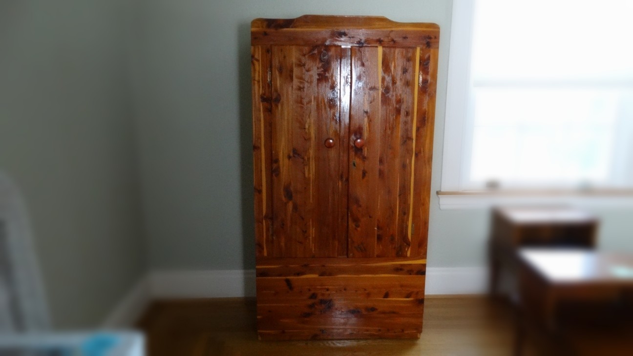 Vintage Cedar Armoire