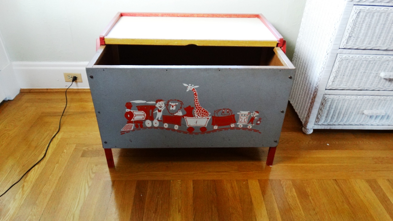 Vintage Wooden Toy Chest
