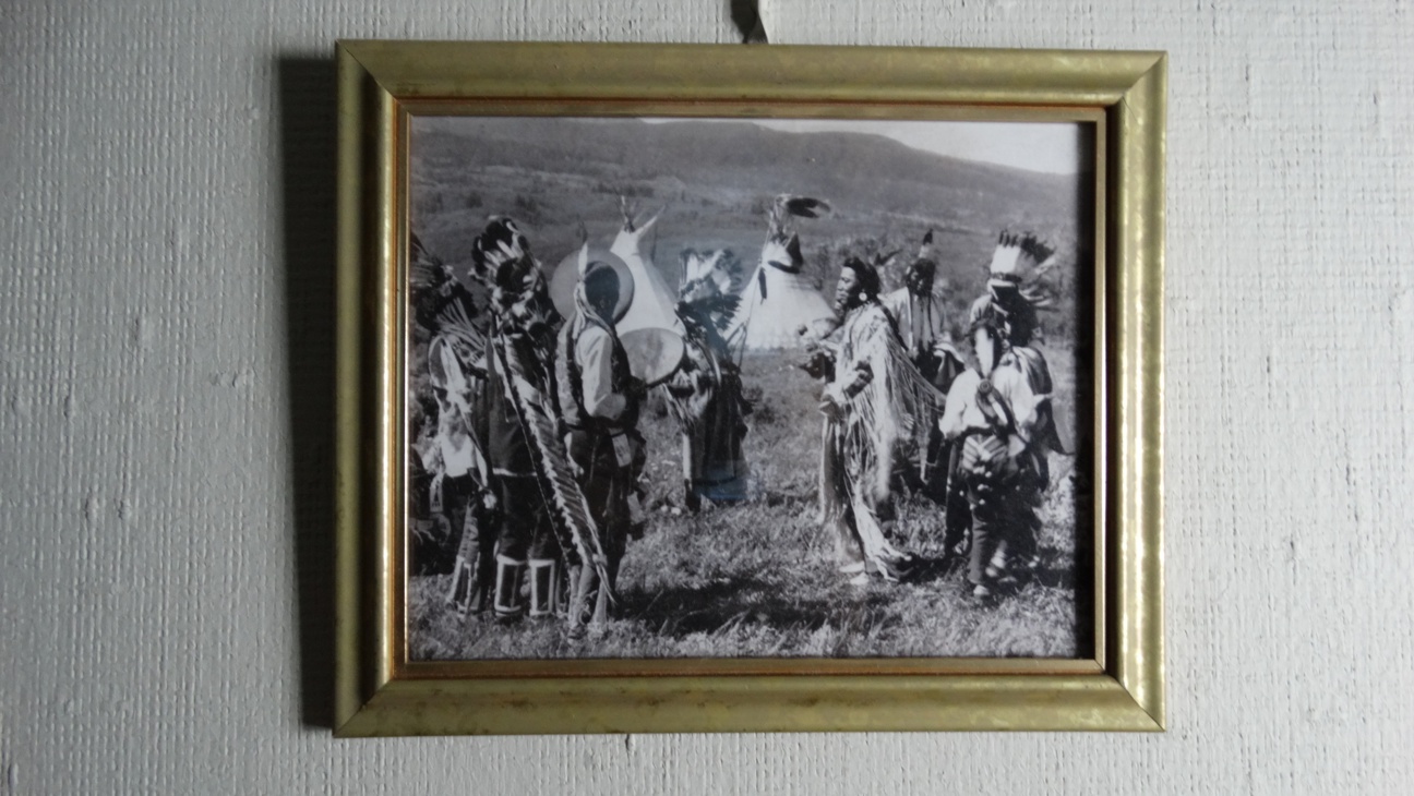 Native American Made Hide Scabbard, Arrows, and Bows