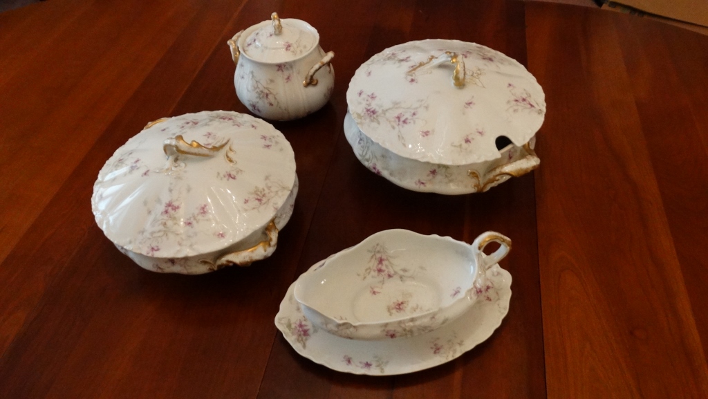 Theodore Haviland China Violet Pattern Serving Pieces