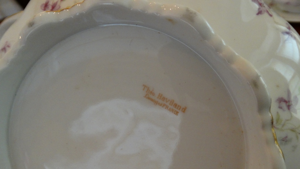 Theodore Haviland China Violet Pattern Serving Pieces