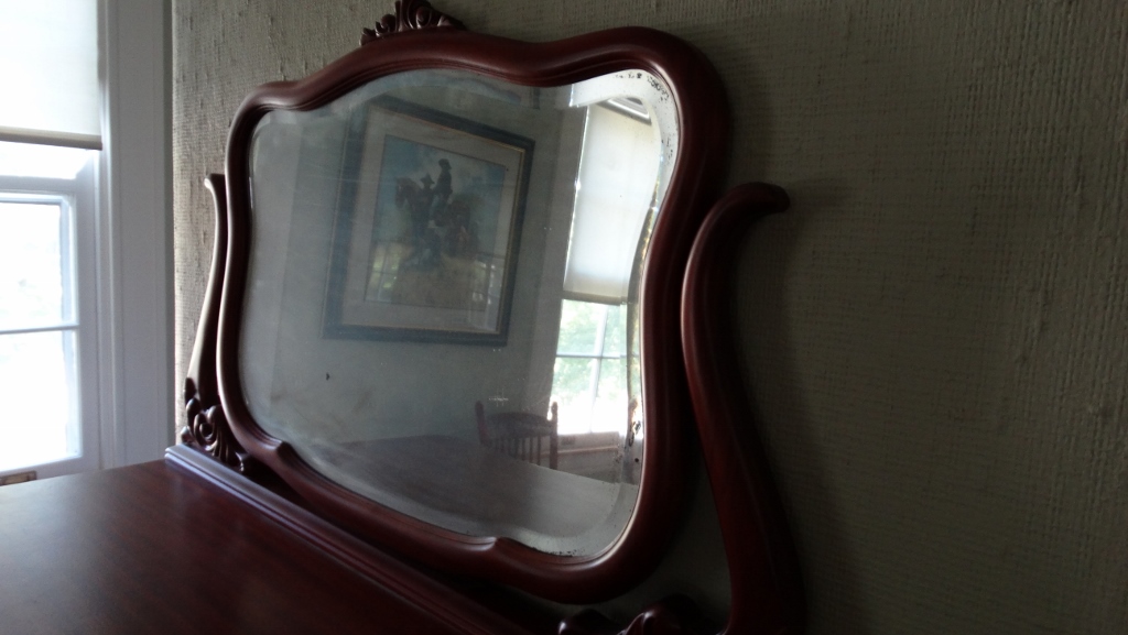 Antique Dresser with Hat Box and Mirror EBTH
