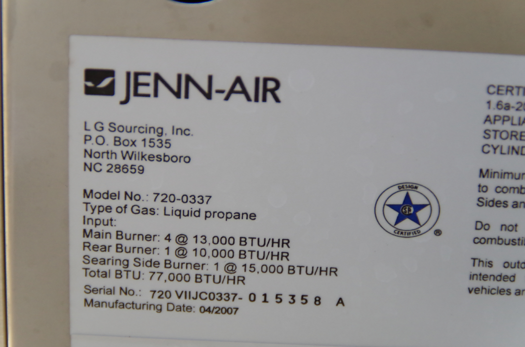 Jenn-Air Gas Grill with Stainless Steel Finish