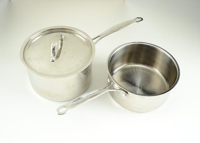 A Pair of Cuisinart Steel Cooking Pots