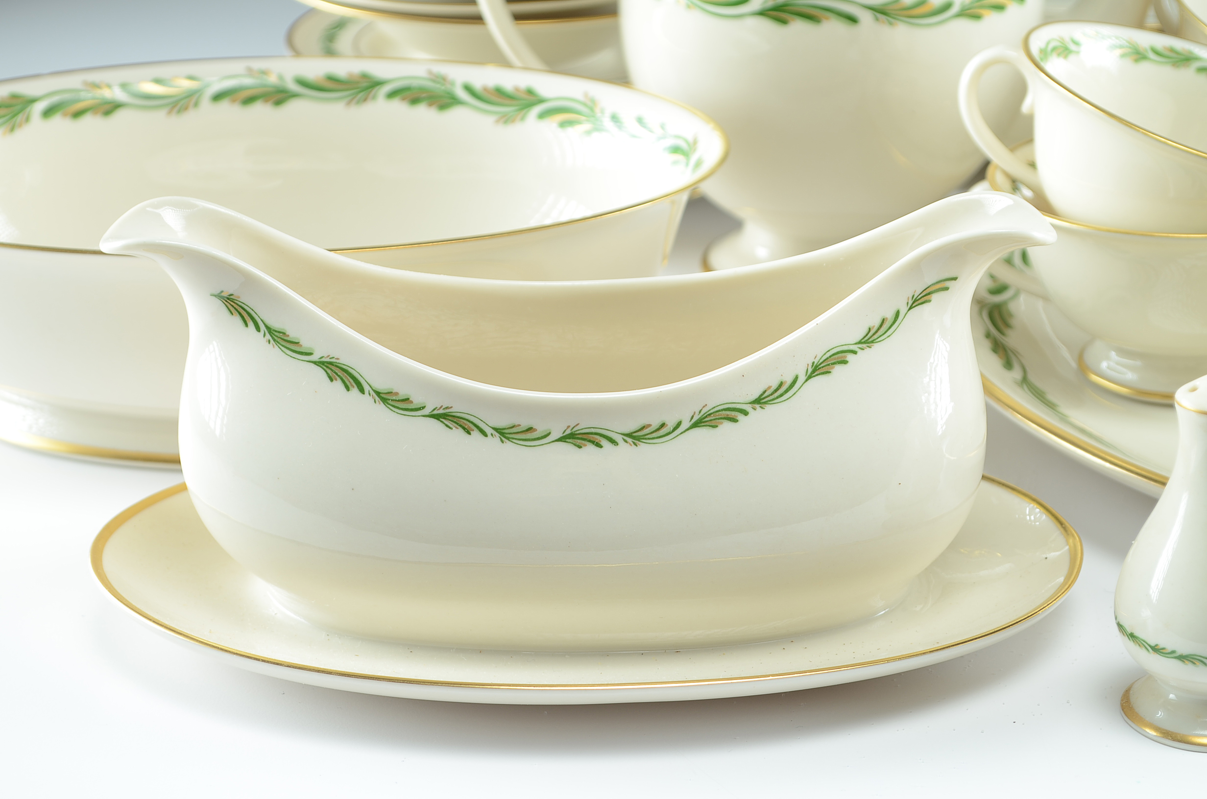 Set of Franciscan Fine China in "Arcadia Green" Pattern 