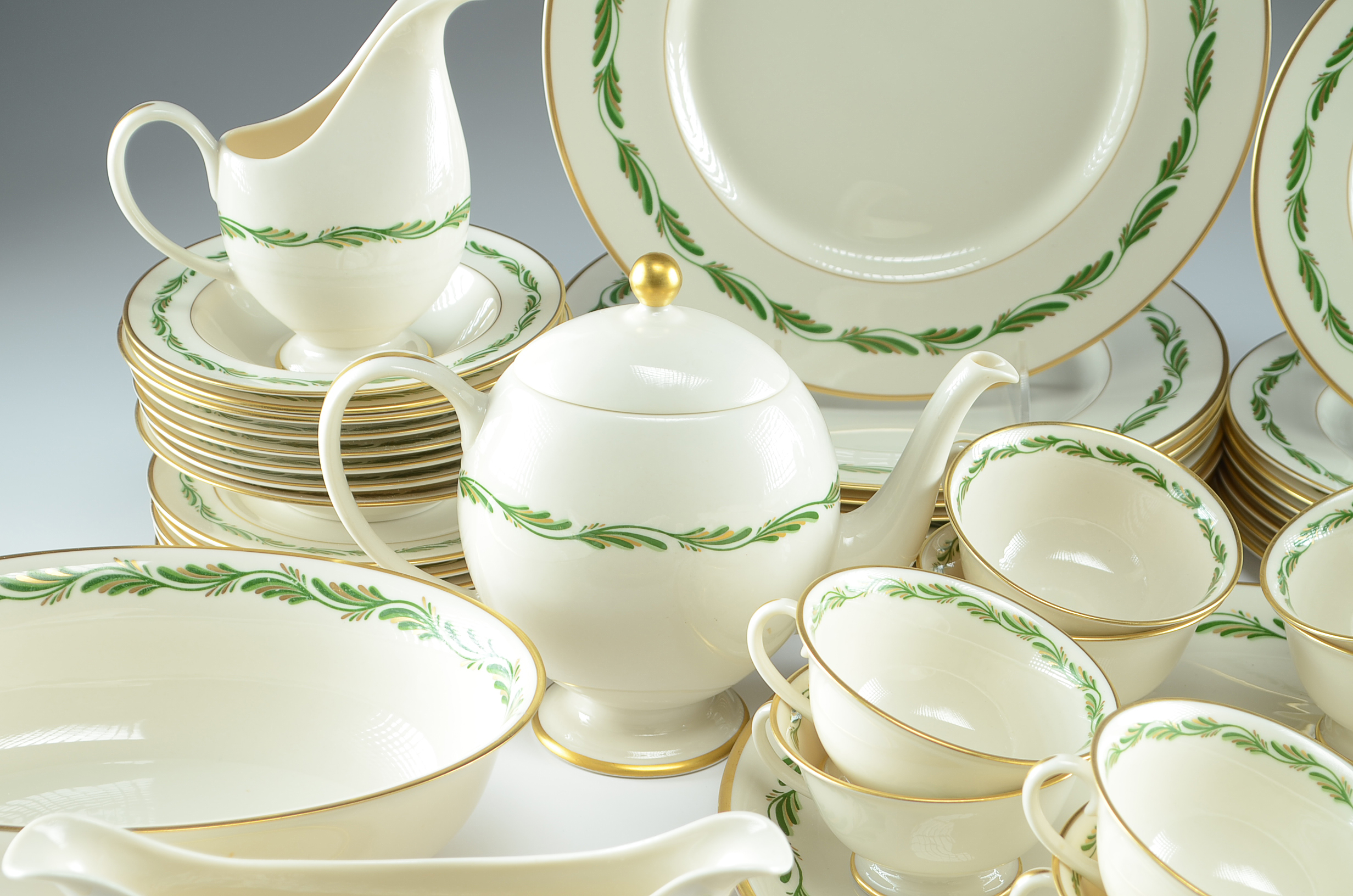 Set of Franciscan Fine China in "Arcadia Green" Pattern 