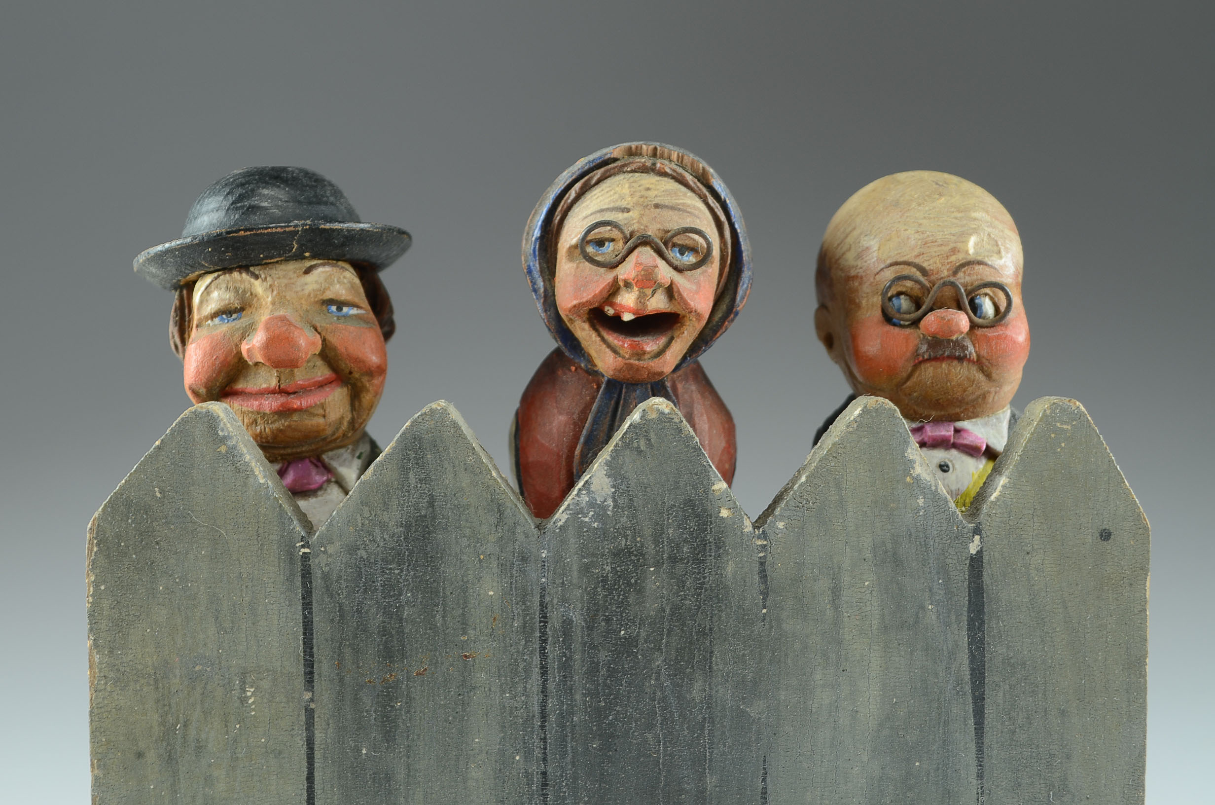 Vintage Wood Carved Anri Cork Set