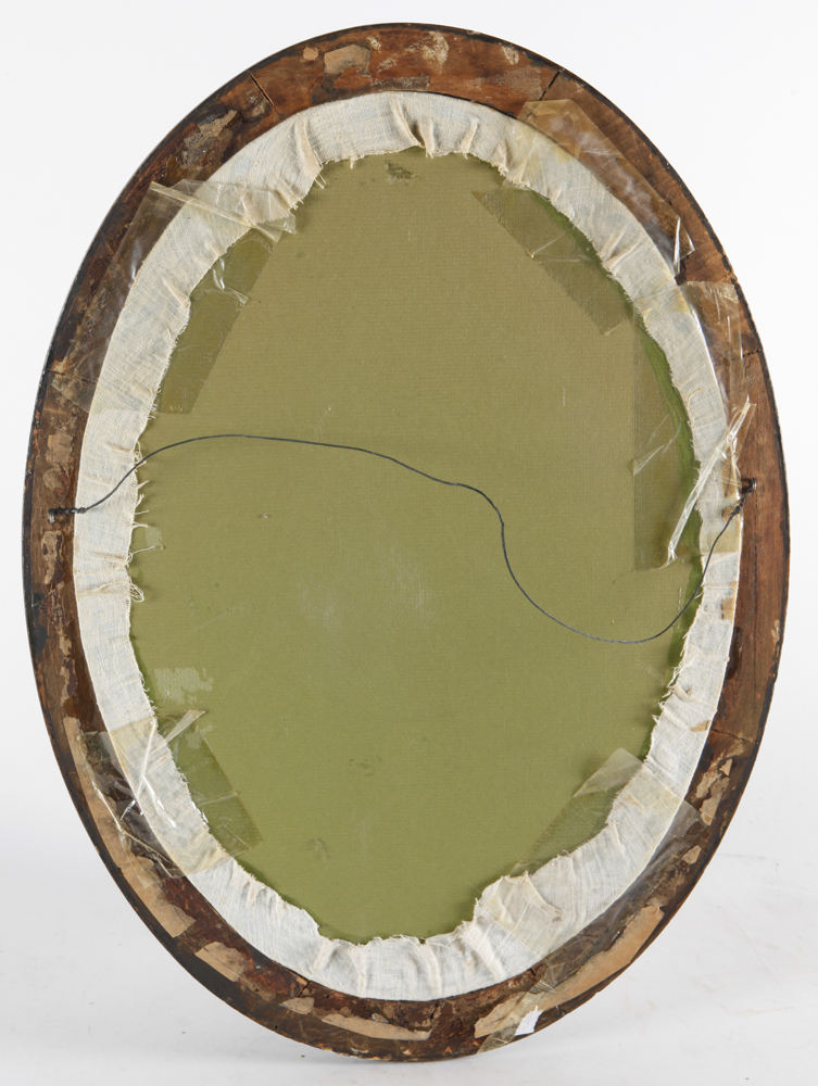 Dried Flower Arrangement in Antique Oval Frame