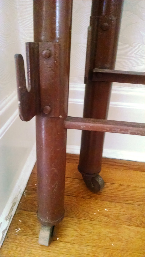 Vintage Painted Metal Headboard and Footboard