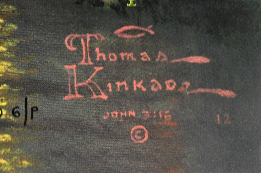 Thomas Kinkade Limited Edition Print 'Cobblestone Brooke'