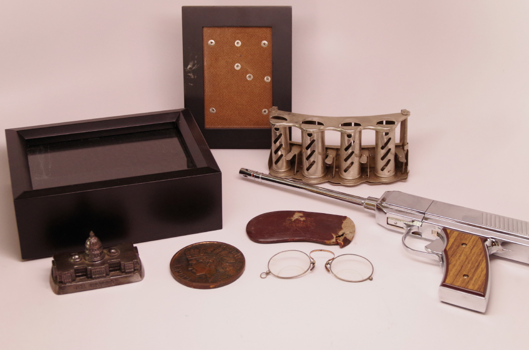 Vintage Men's Collectibles including Antique Glasses