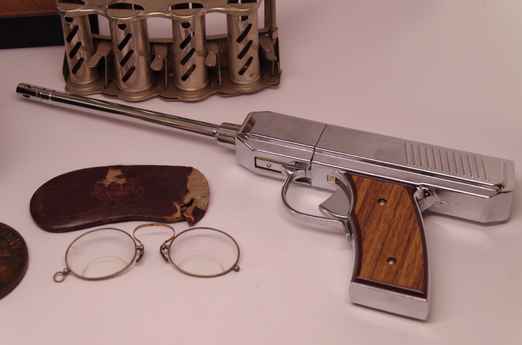 Vintage Men's Collectibles including Antique Glasses