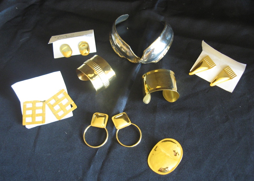 Chunky Gold Tone Jewelry from Carlton Ridge for Sutton Hoo