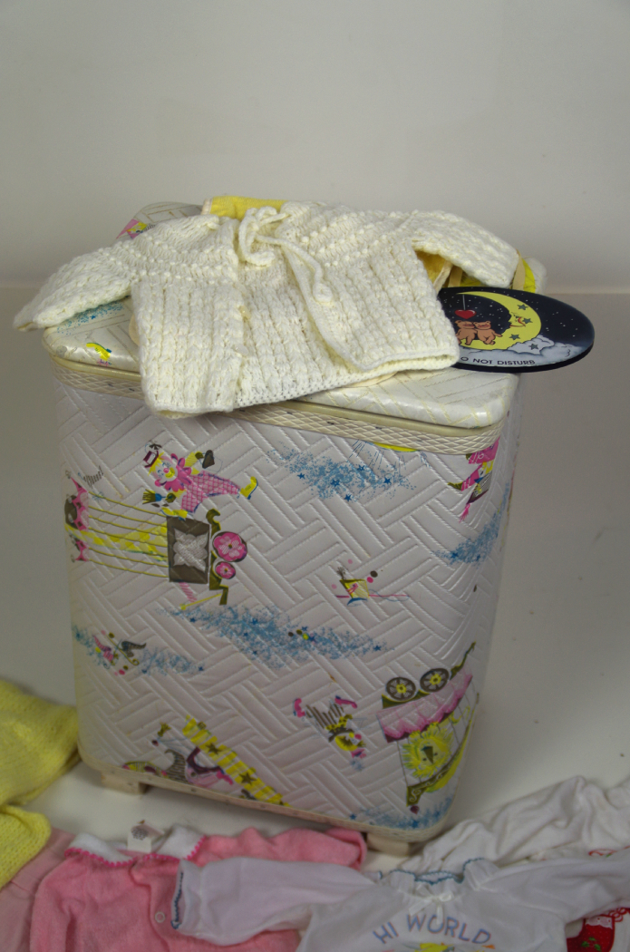 Collection of Vintage Baby Clothing and Blankets