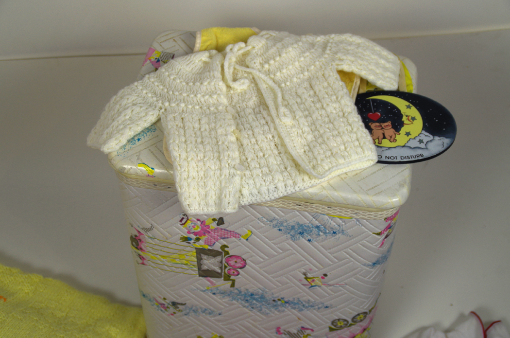 Collection of Vintage Baby Clothing and Blankets