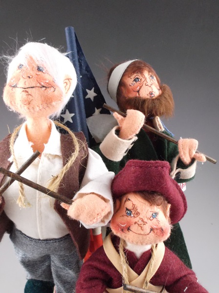 Collectible Handcrafted 1991 Annalee Spirit of '76 Doll Set