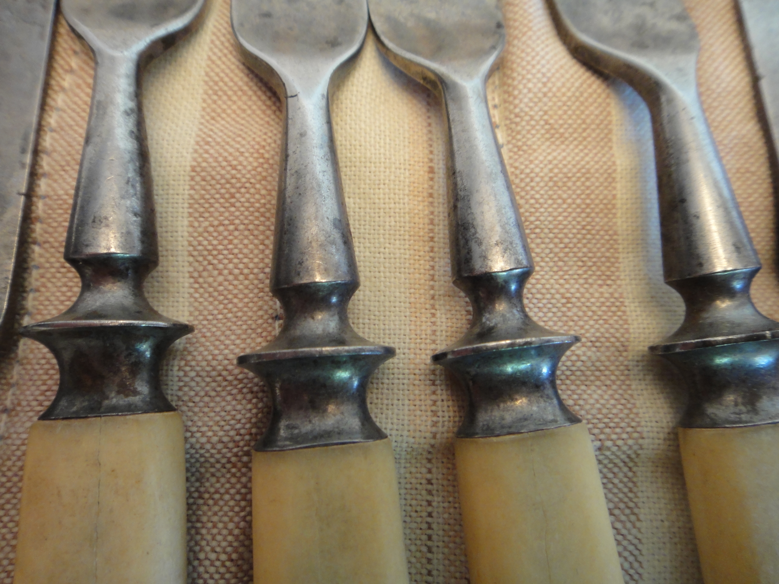 Antique Civil War Bone Handle Flatware