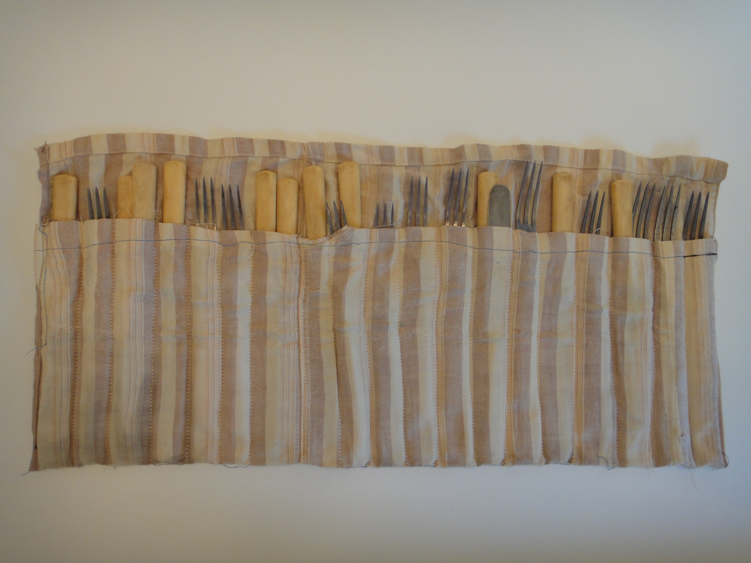 Antique Civil War Bone Handle Flatware