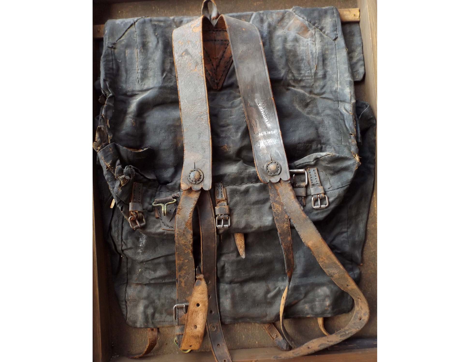Civil War Tarred Canvas Knapsack, c. 1864