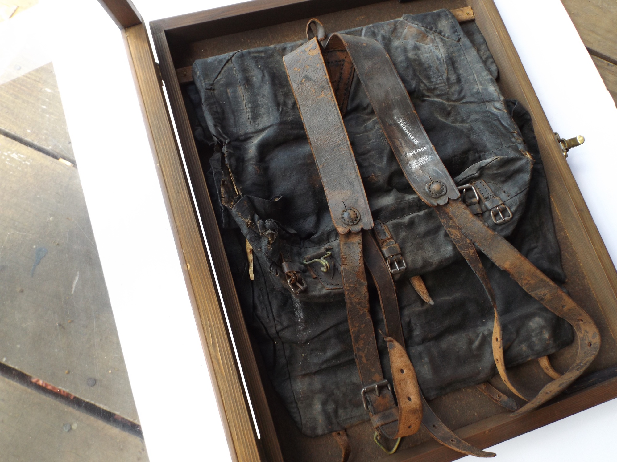 Civil War Tarred Canvas Knapsack, c. 1864