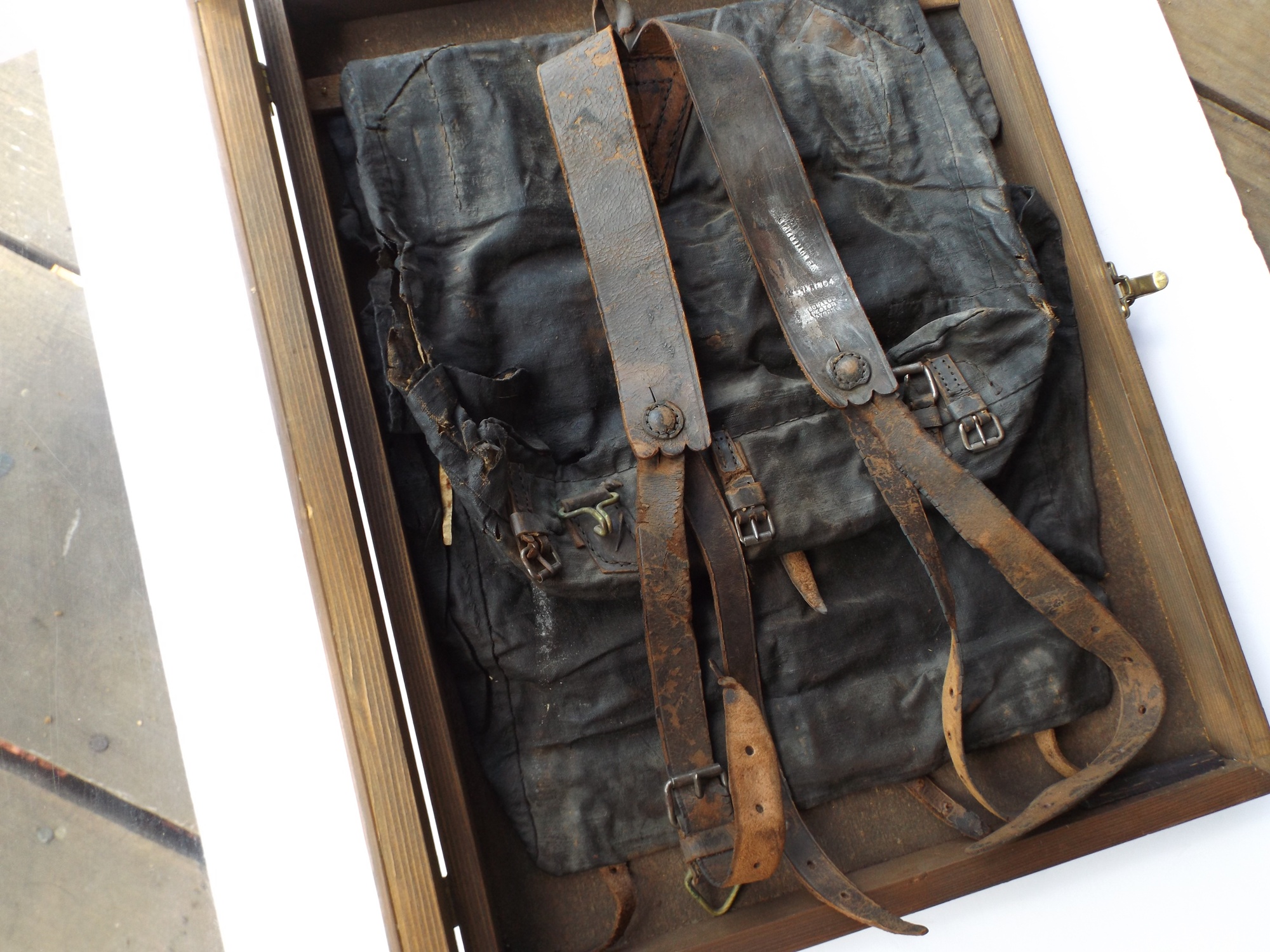 Civil War Tarred Canvas Knapsack, c. 1864