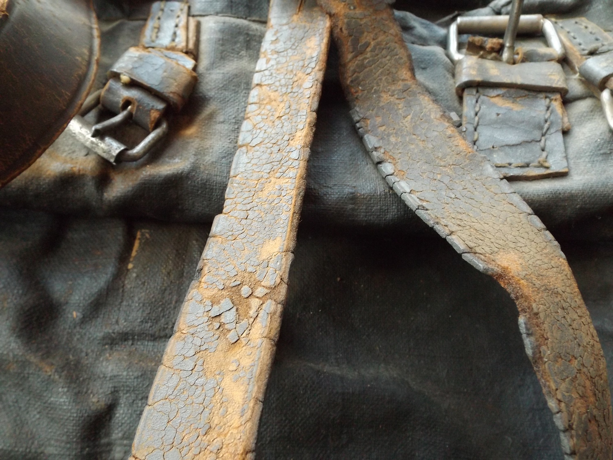 Civil War Tarred Canvas Knapsack, c. 1864