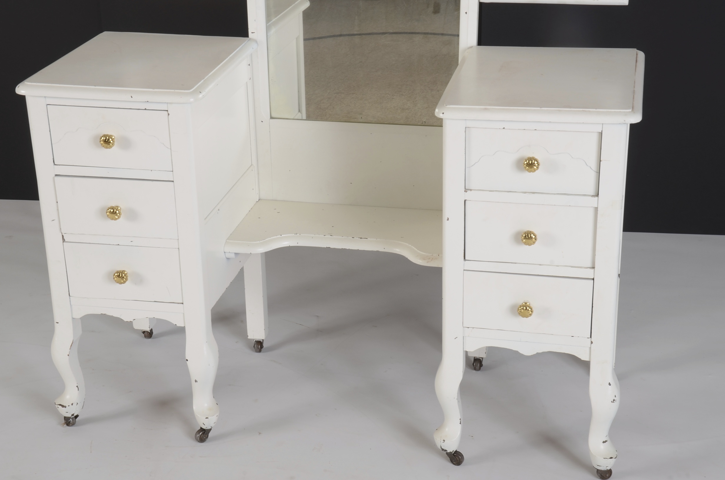Vanity with Folding Mirror