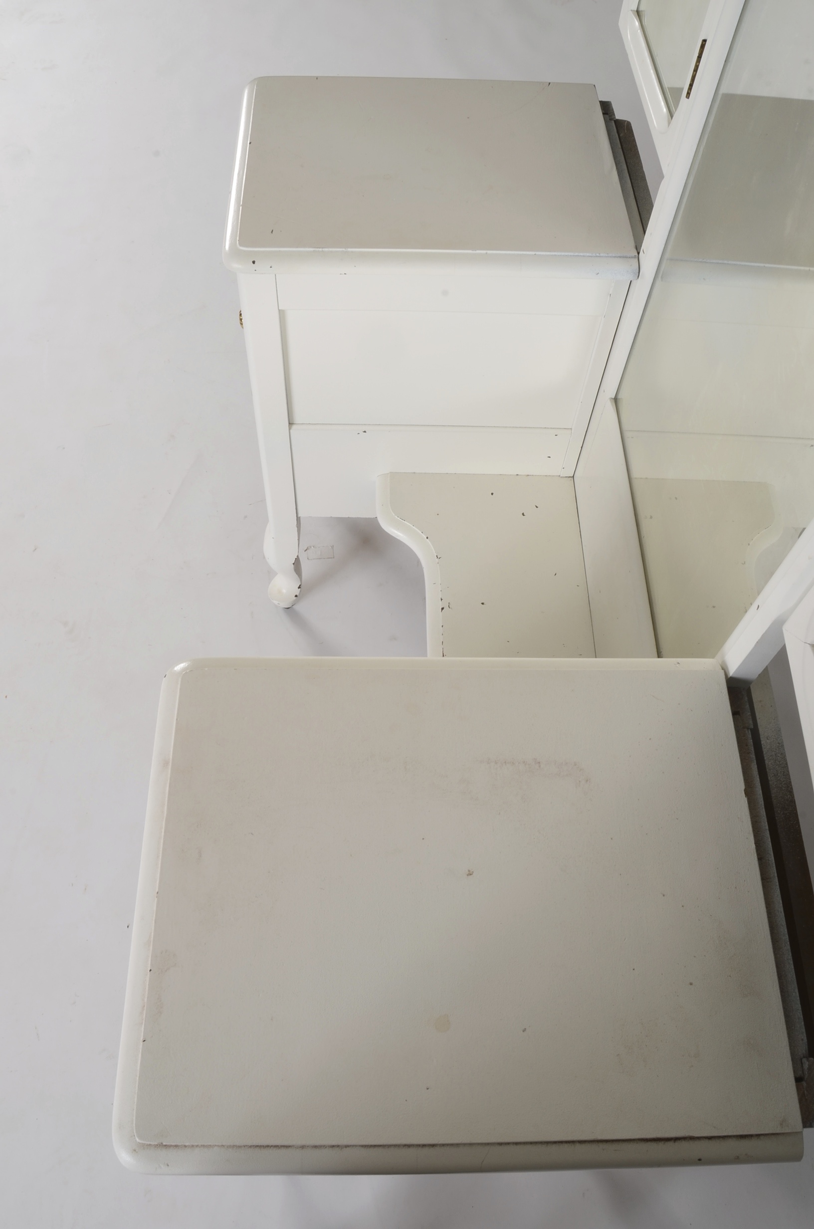 Vanity with Folding Mirror