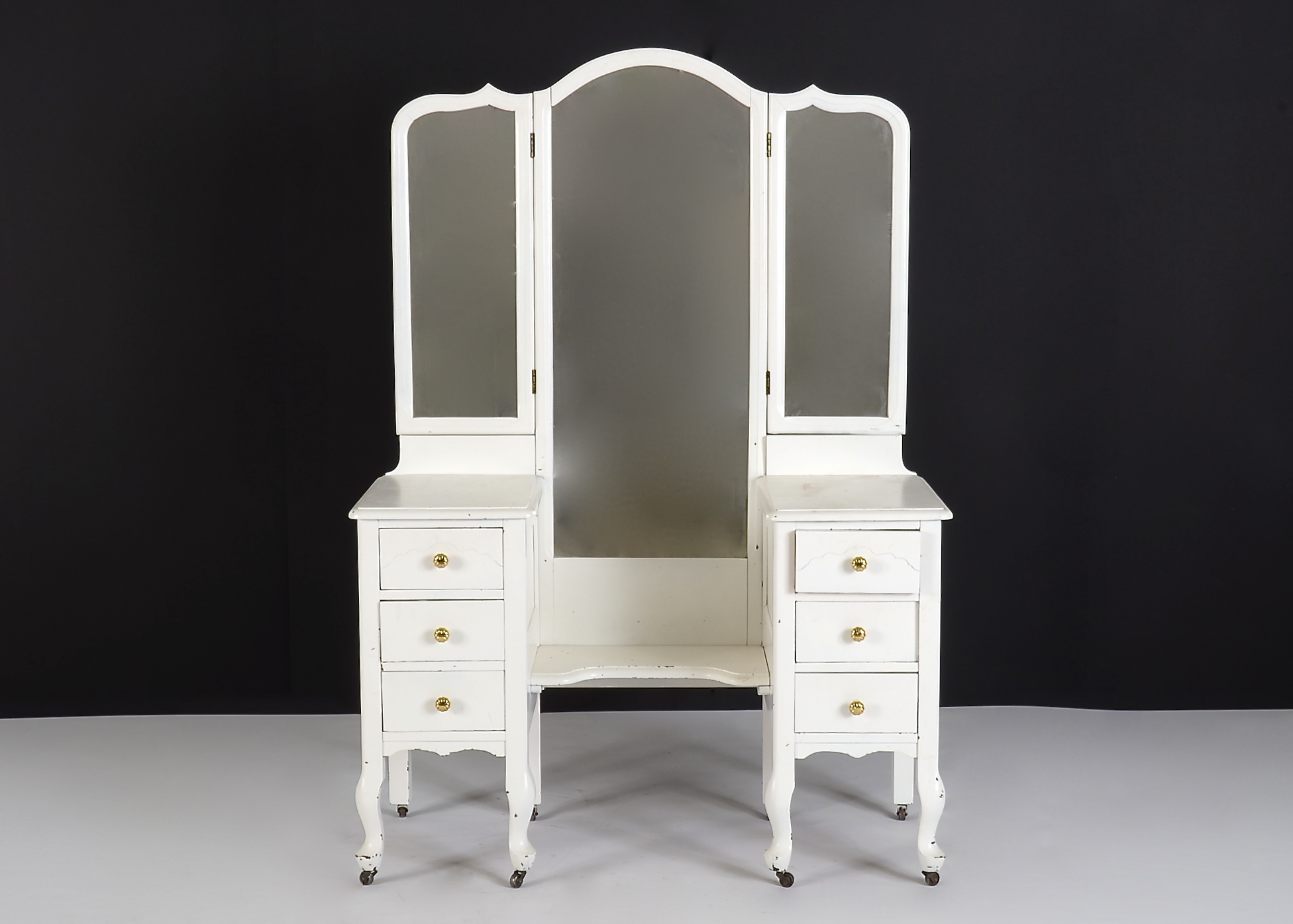 Vanity with Folding Mirror