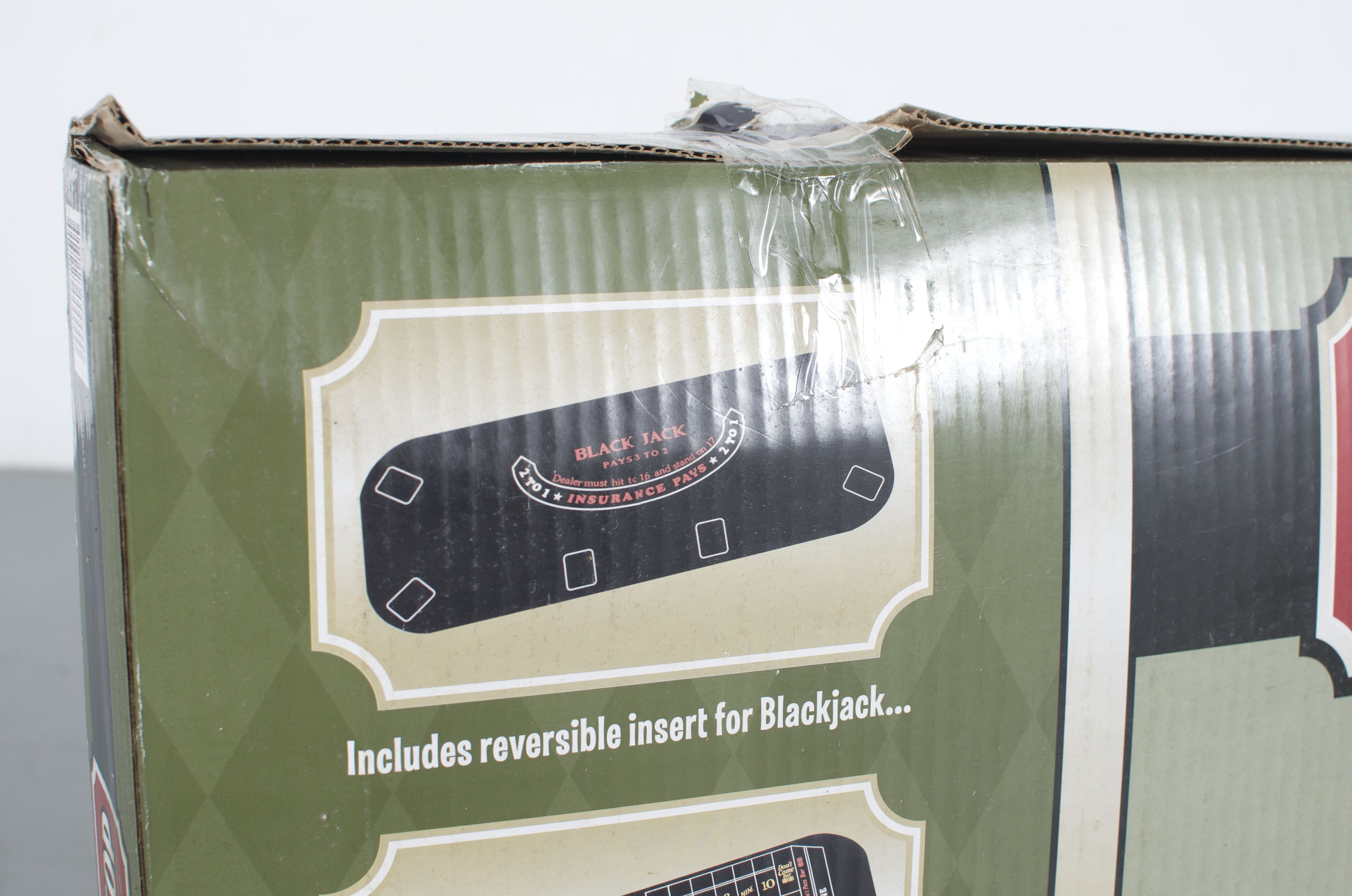 Portable Poker Set with Tabletop, Playing Cards and Chips