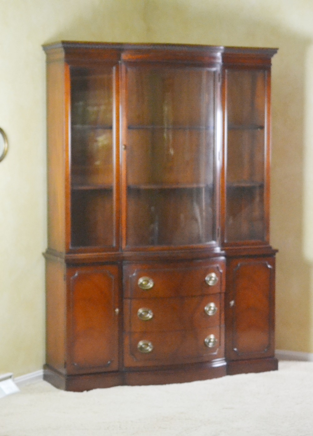 Drexel Duncan Phyfe Style Bow Front  China Cabinet