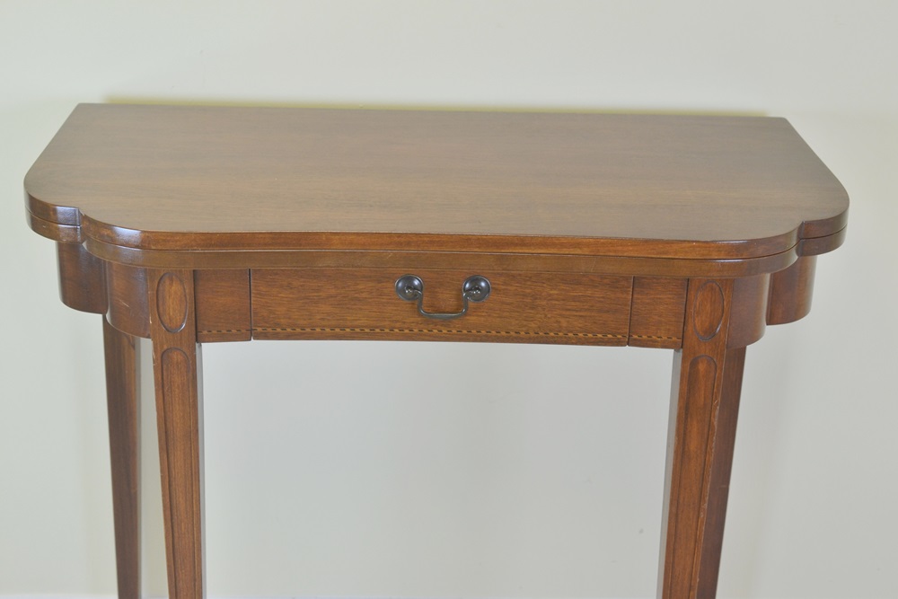 Vintage Mersman Mahogany Federal Style Flip Top Game Table