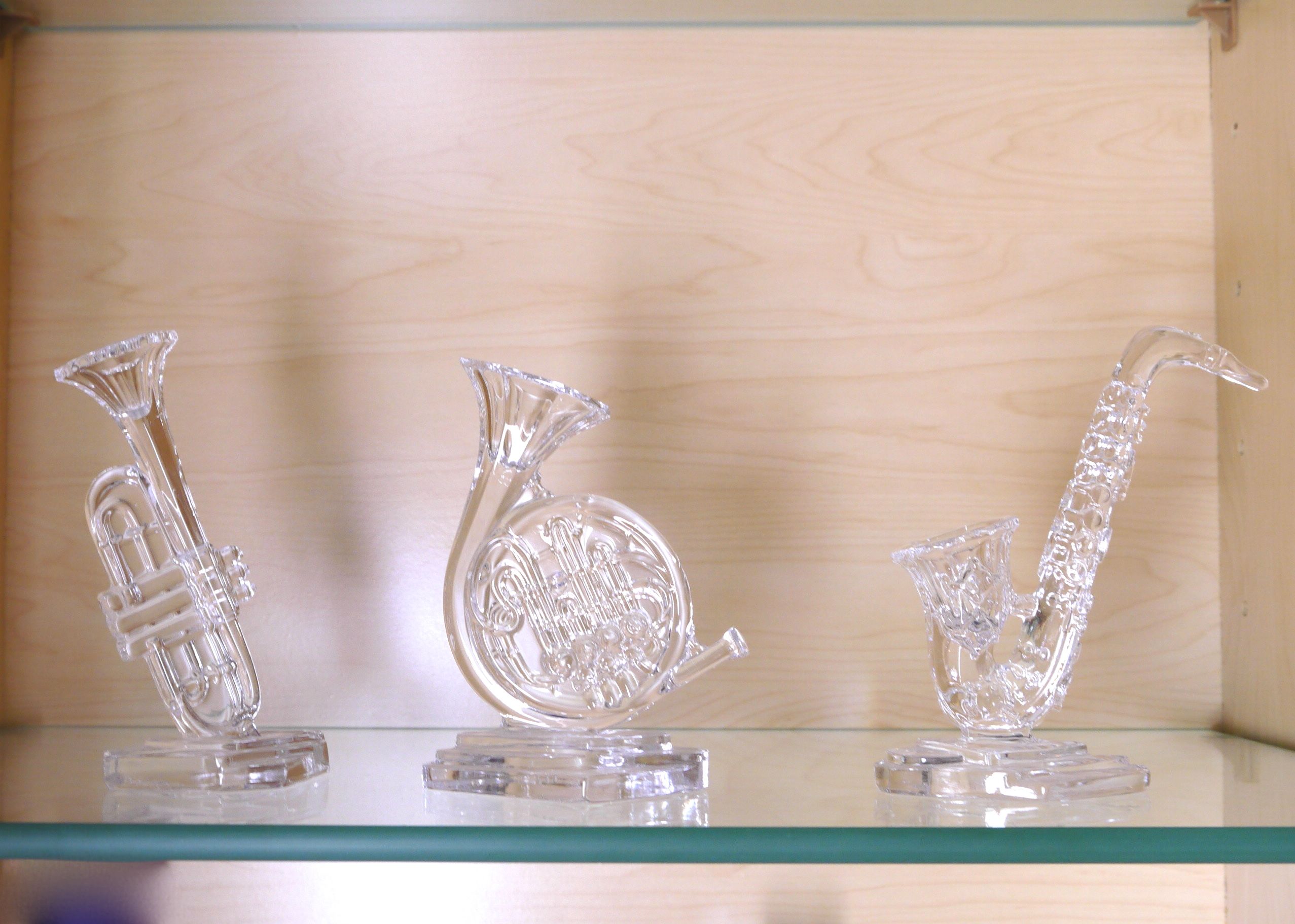 Collection of Glass Musical Instrument Figurines