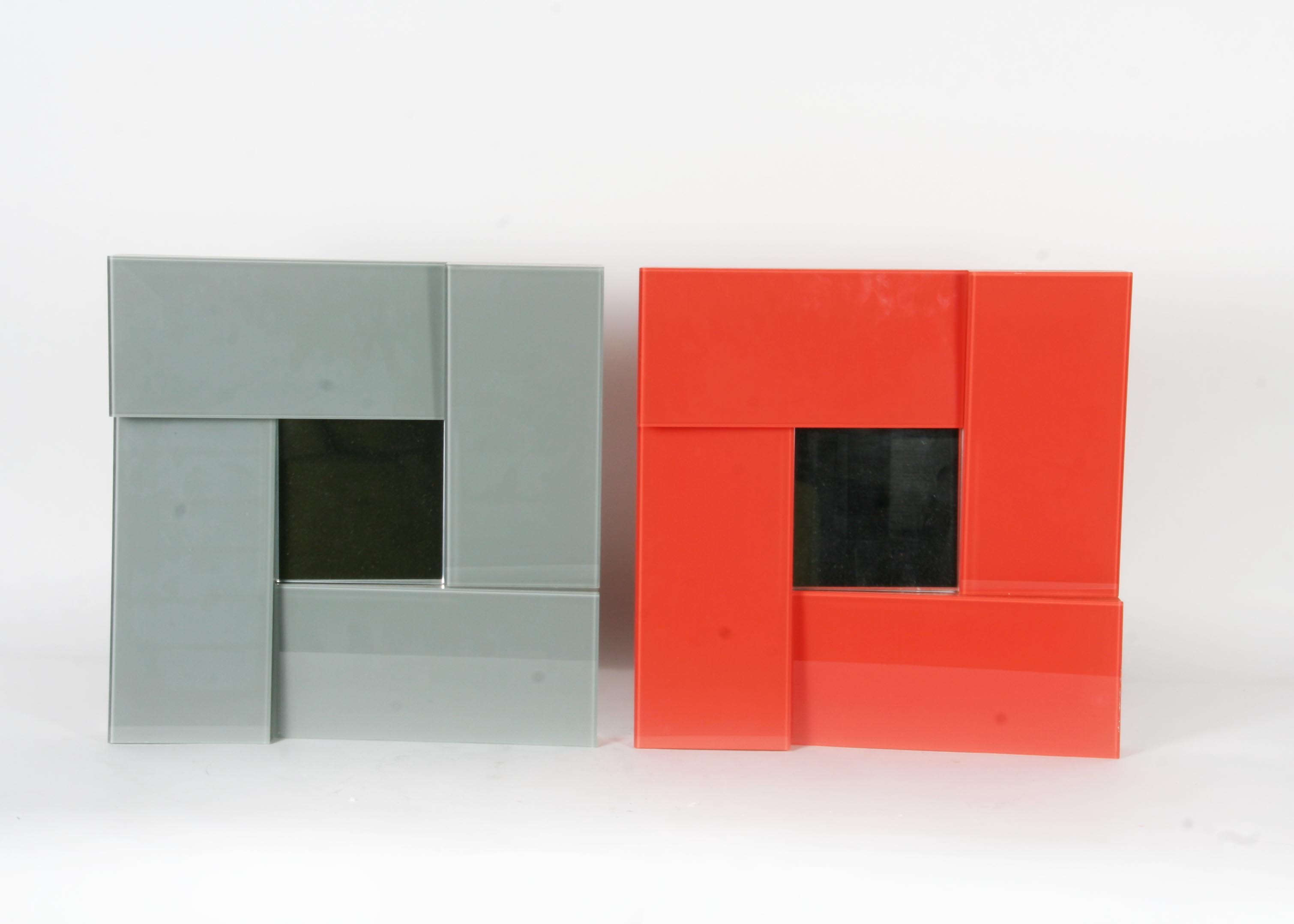 Pair of Modern Glass Mirrors by Global Views