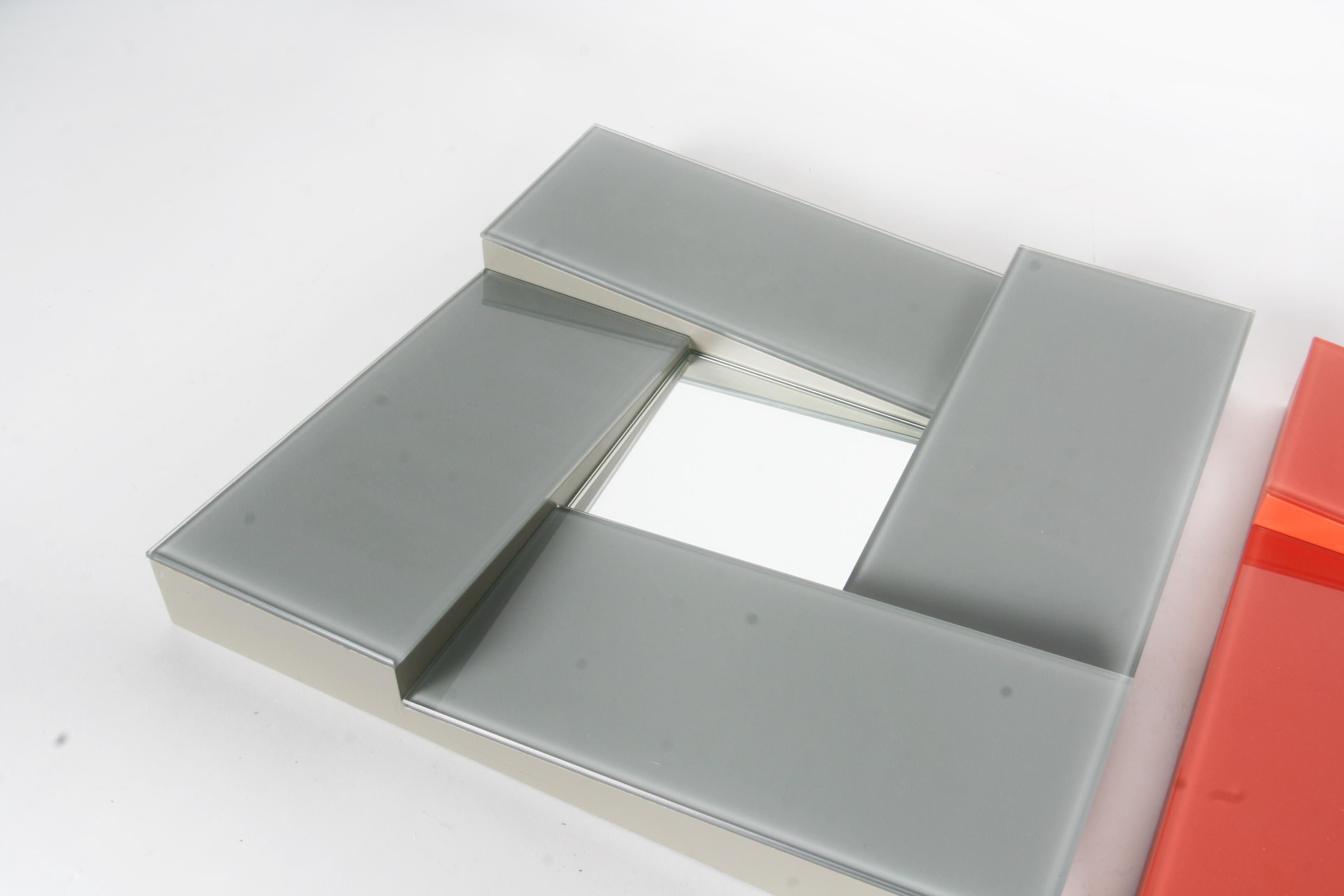 Pair of Modern Glass Mirrors by Global Views