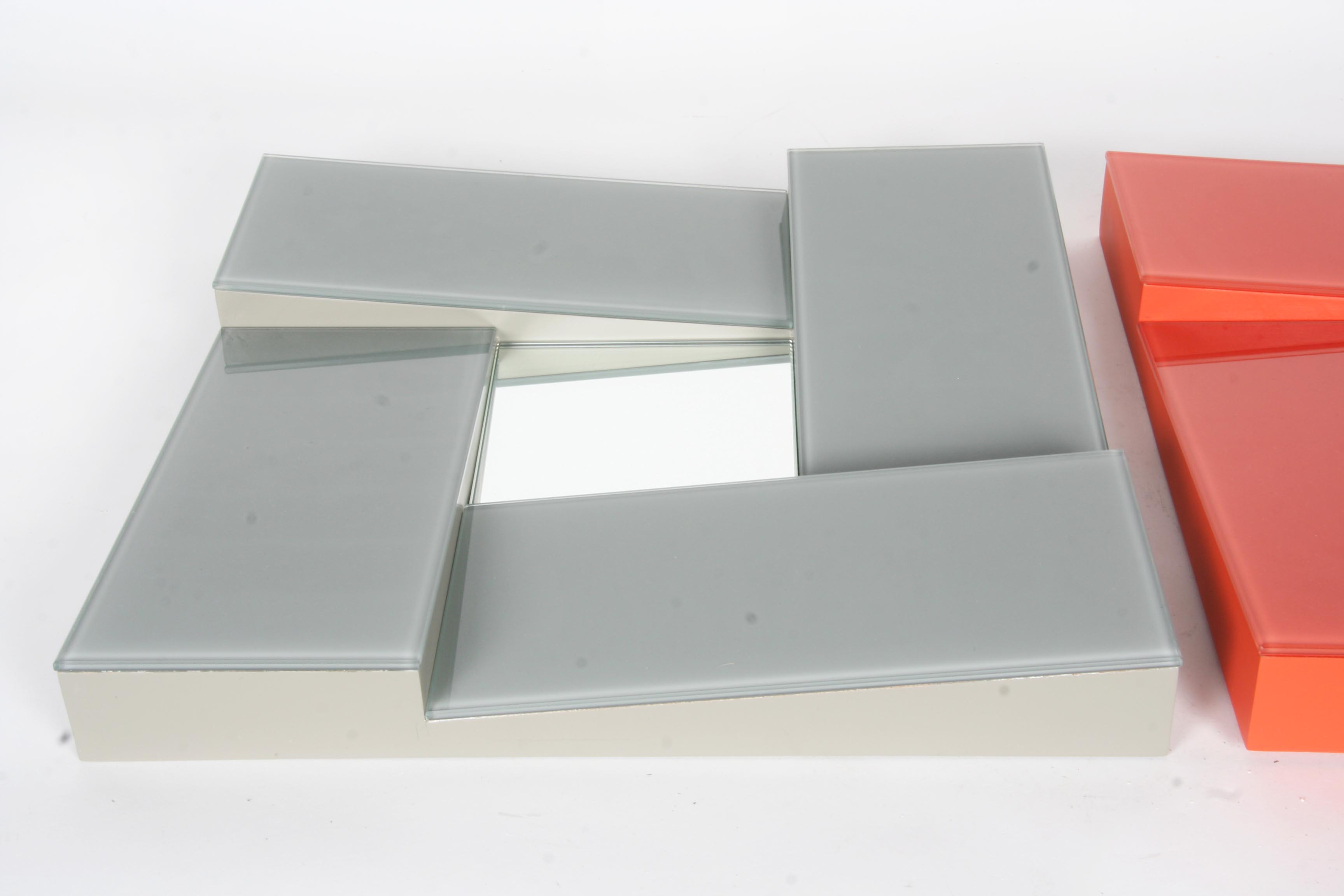 Pair of Modern Glass Mirrors by Global Views