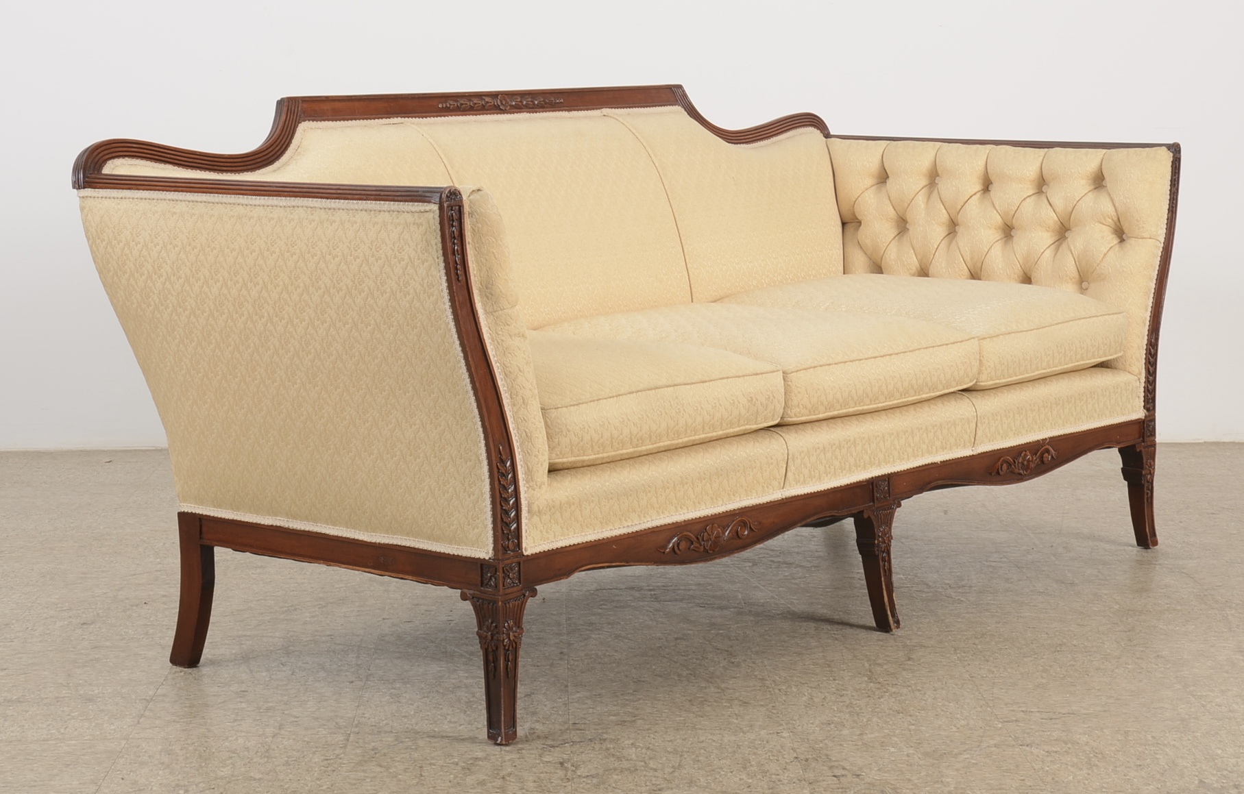 Antique Cream Sofa