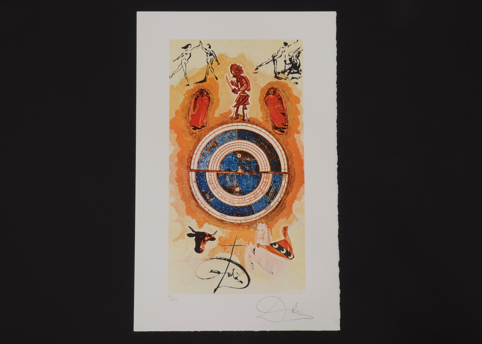 Original Dali Lithograph From The Lyle Stuart Tarot Card Series