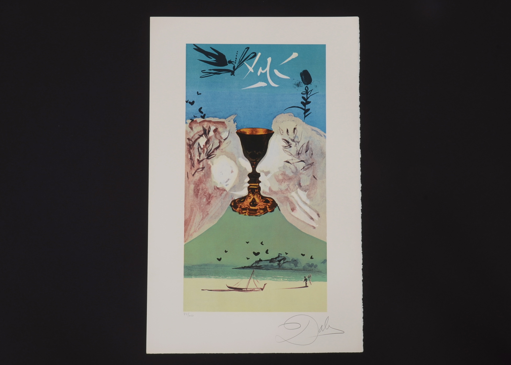 Original Dali Lithograph From The Lyle Stuart Tarot Card Series