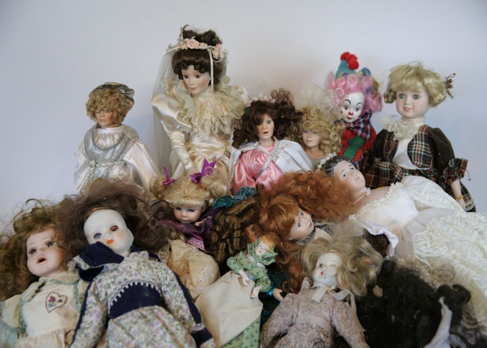 Large China Doll Collection