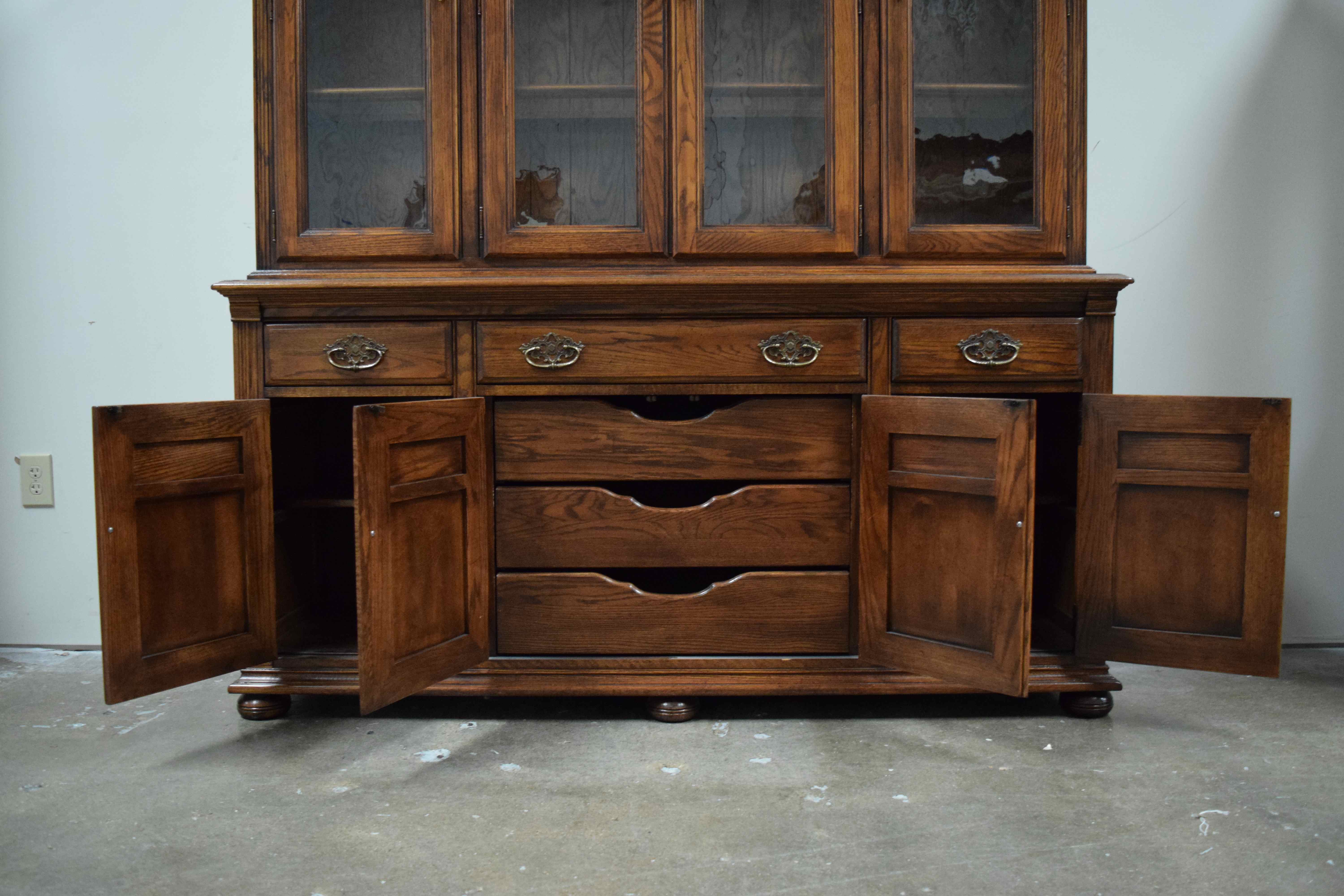 Ethan Allen Royal Charter China Hutch and Base