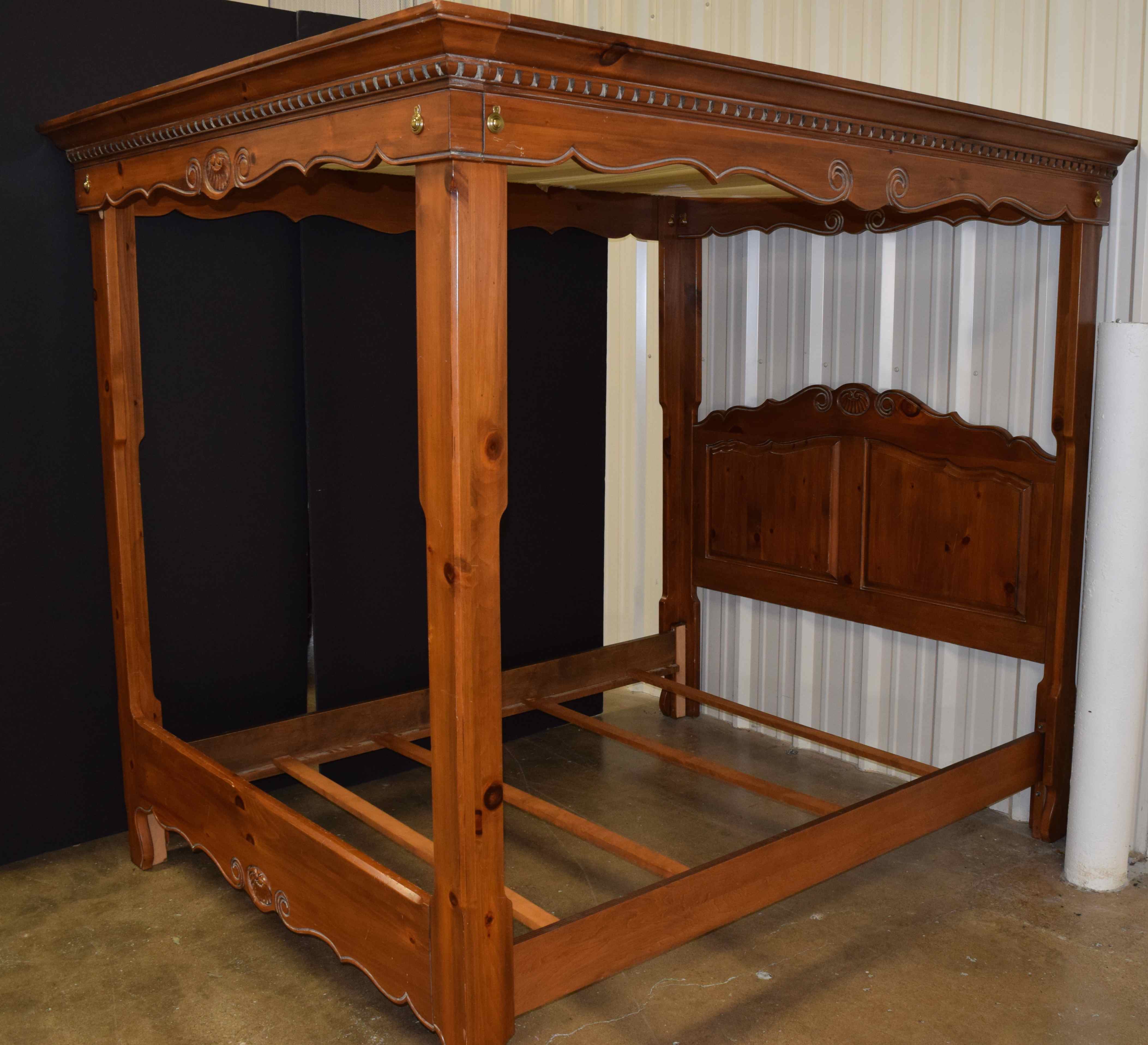 Ethan Allen Four-Poster Queen Size Bed