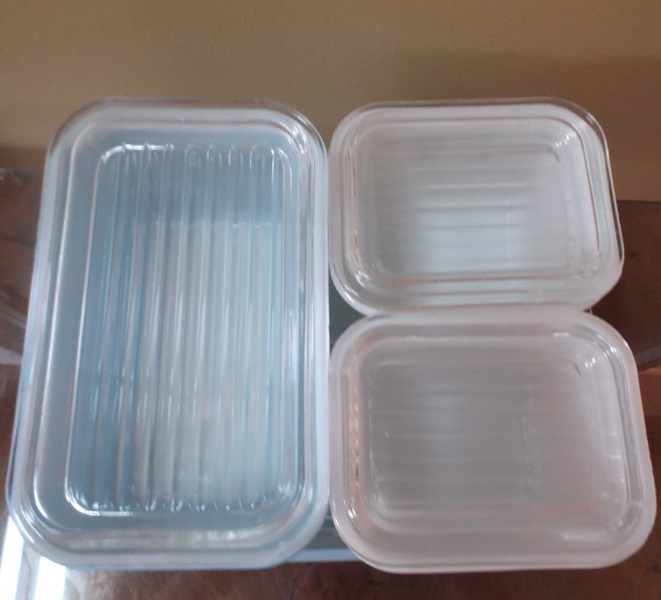 Four-Piece Pyrex Refrigerator Dish Set