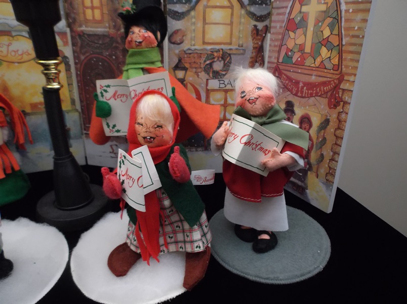 Collectible Hand Crafted Annalee Caroler Doll Collection