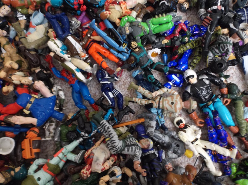 Large Lot of Vintage Action Figures 
