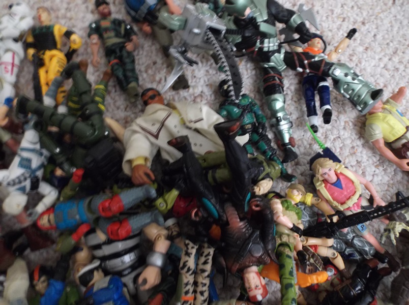 Large Lot of Vintage Action Figures 