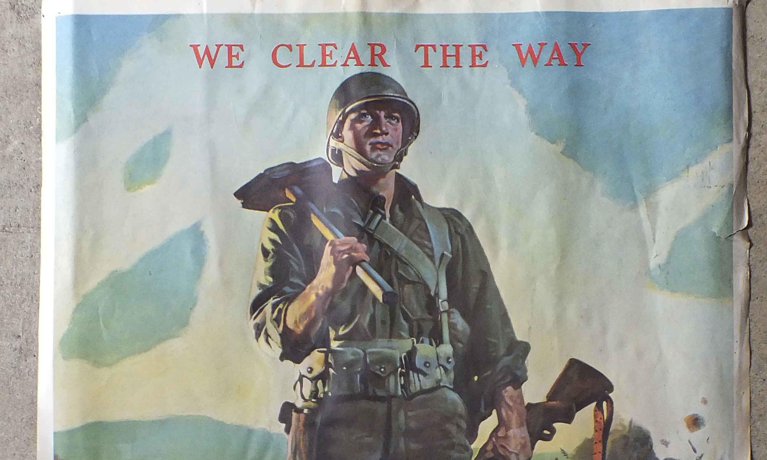 1942 "We Clear The Way" World War II Poster